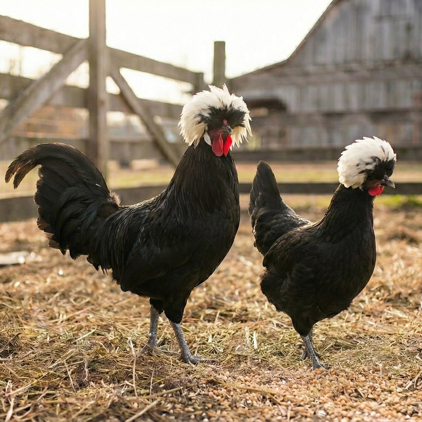 White Crested Black Polish Hatching eggs