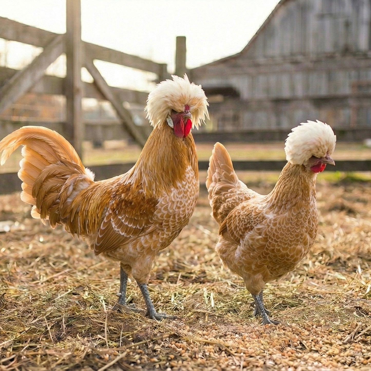 Buff Laced Polish Started Pullet